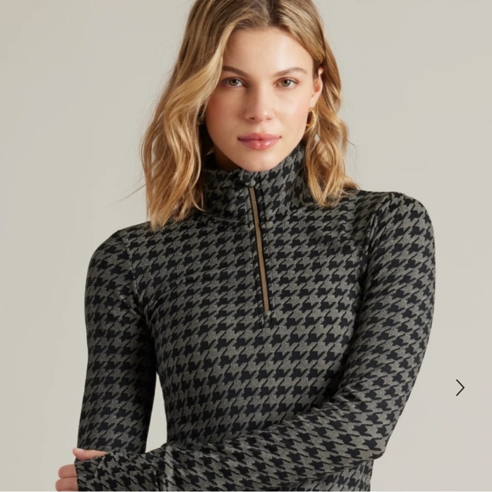 RHONE Houndstooth Seamless 1/4 Zip